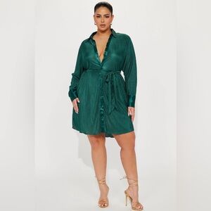 Button up mini dress with collar